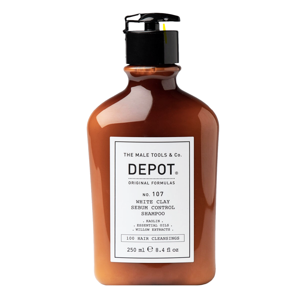 Depot No. 107 White Clay Sebum Control Shampoo 250ml - For greasy hair and scalp
