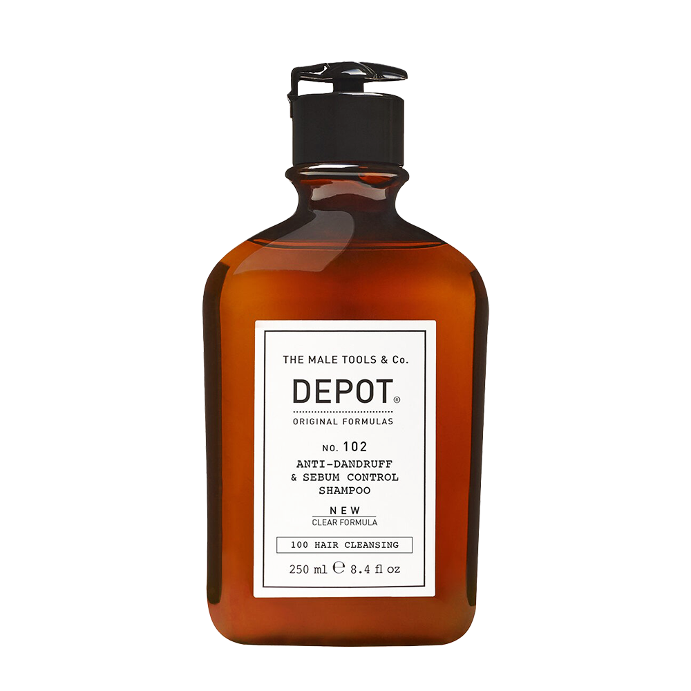 Depot NO 102 Anti-Dandruff & Sebum Control Shampoo - NEW Clear Formula to tackle dandruff and oily hair for men