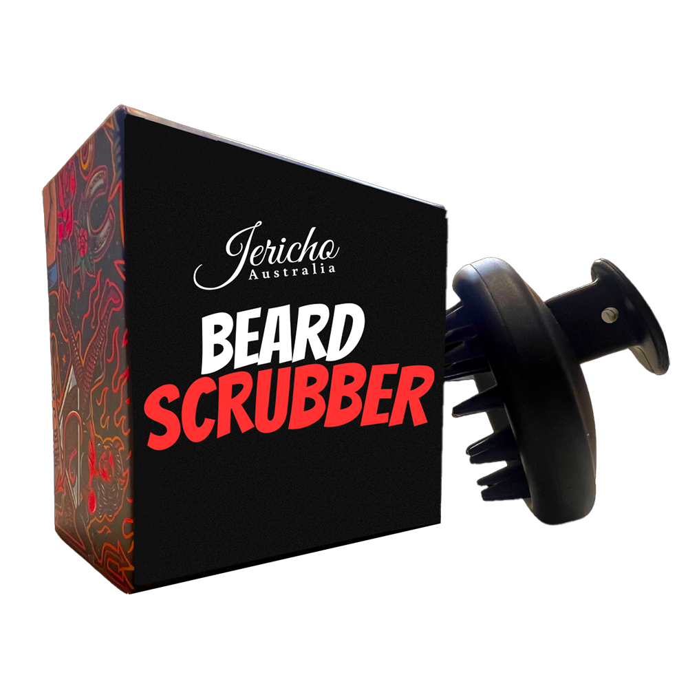 Jericho Australia Beard Scrubber to help exfoliate the skin and clear impurities