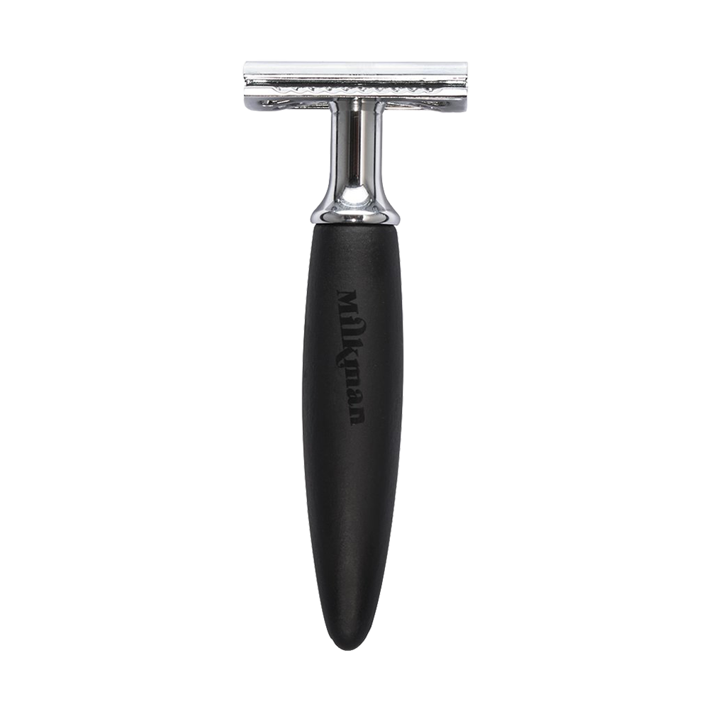 Milkman Grooming Double Edge Safety Razor with Black Handle