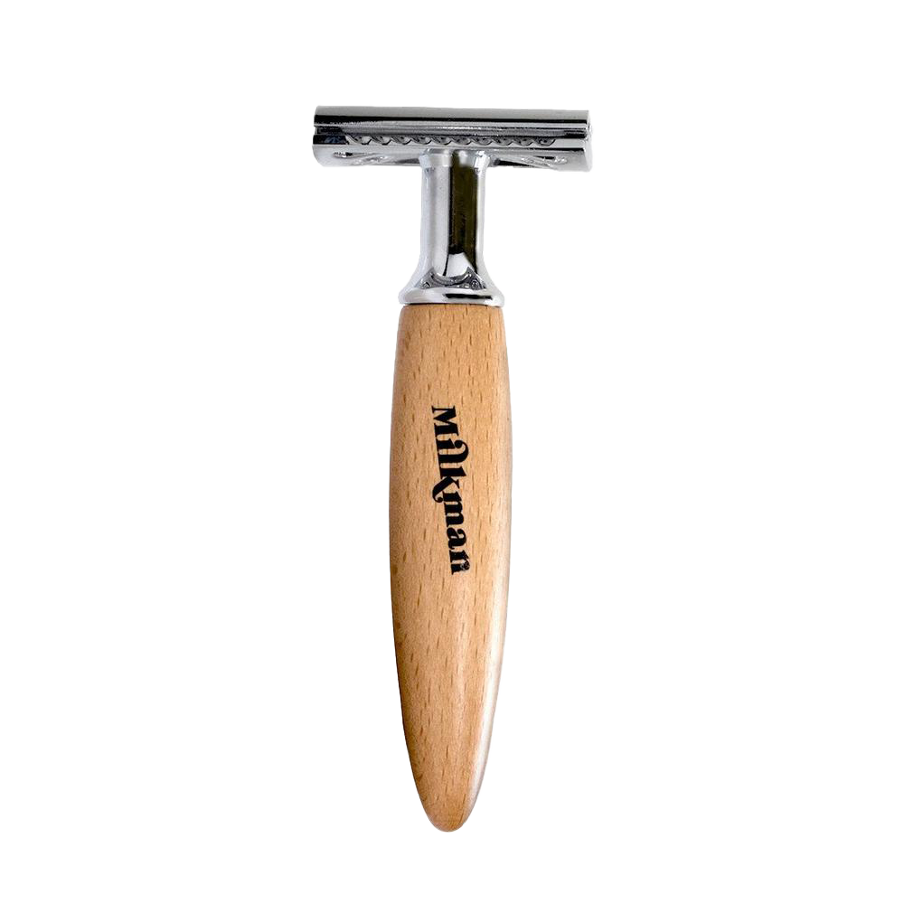 Milkman Grooming Co Double Edge Razor with Beechwood handle