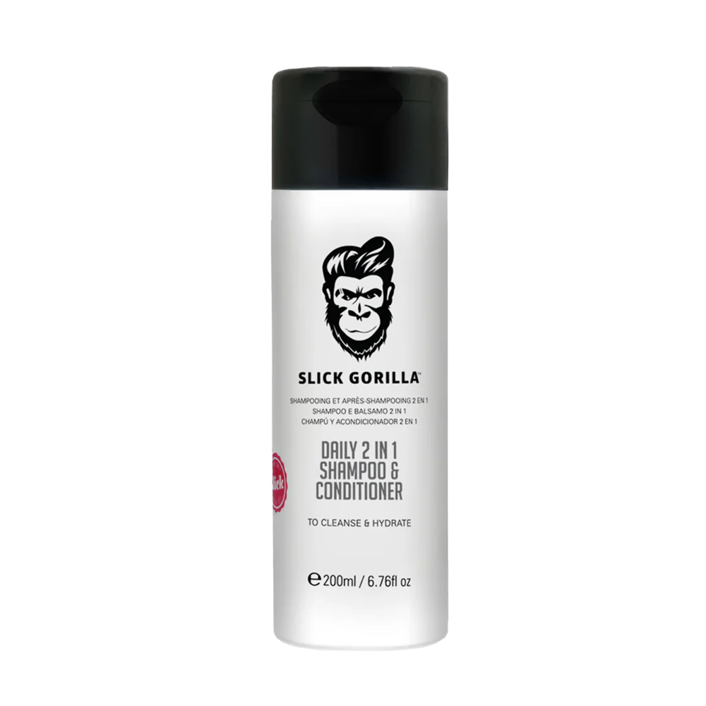 Slick Gorilla Daily 2 in 1 Shampoo and Conditioner in a 200ml bottle