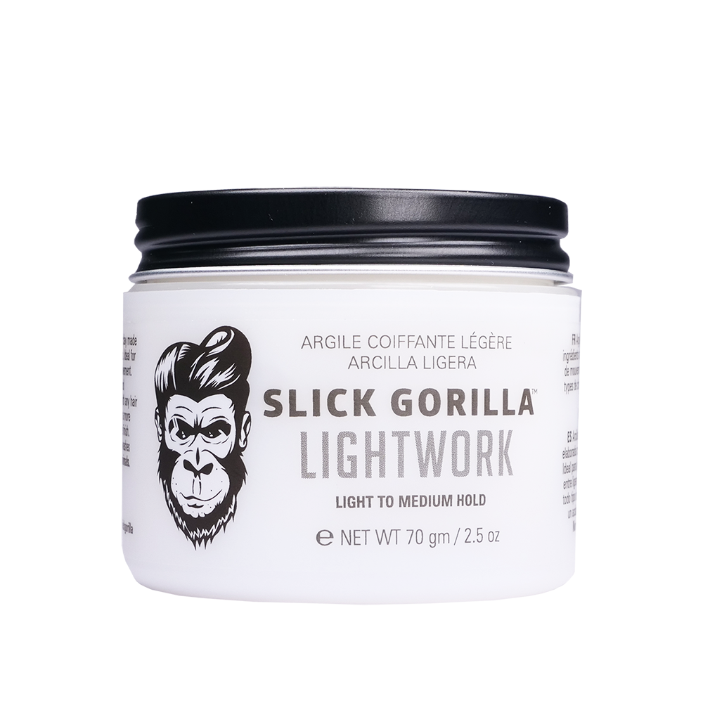 Slick Gorilla Lightwork Clay for light to medium hold and matte finish styling