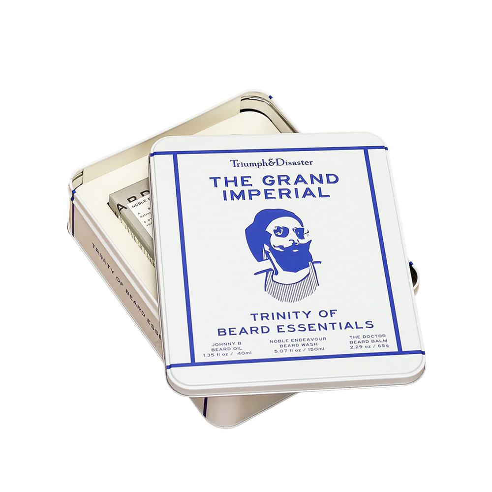 Triumph & Disaster The Grand Imperial Beard Care Set with beard wash, beard oil and beard balm