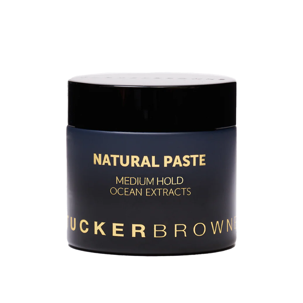 Tucker Browne Natural Paste 60g for medium hold and natural shine finish.