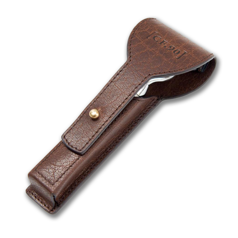 Captain Fawcett Mach 3 Razor with handcrafted leather case