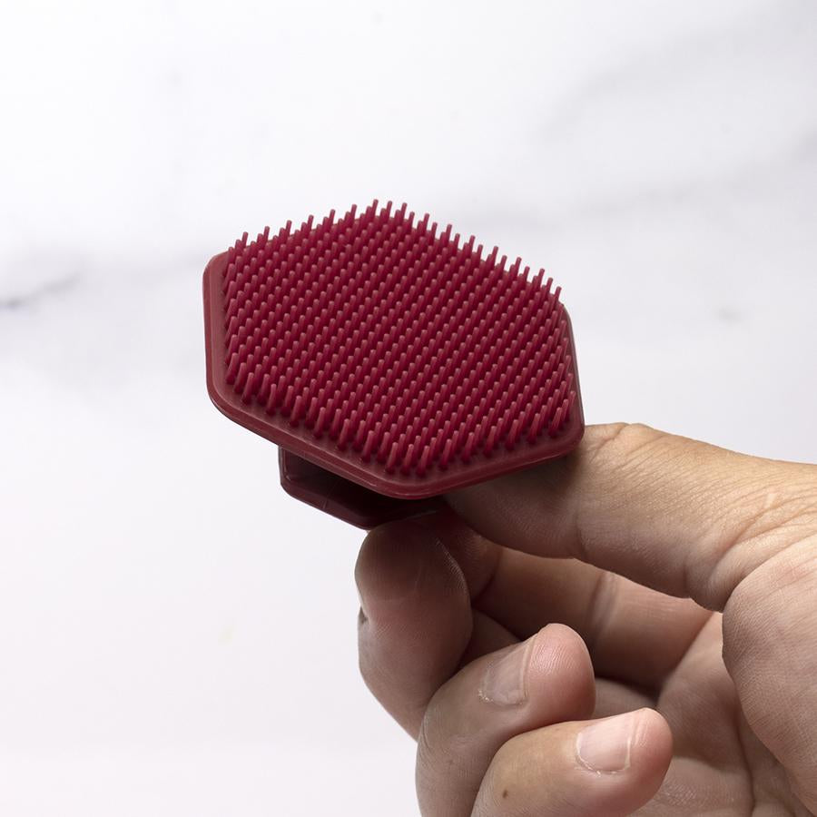 Tooletries Gentle Face Scrubber in burgundy