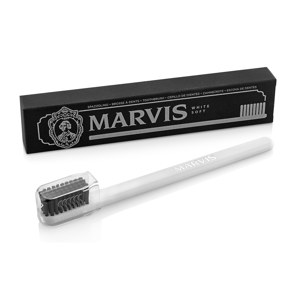 Marvis soft bristle toothbrush with white handle