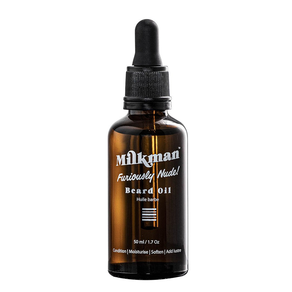 Milkman Grooming Furiously Nude Beard Oil 50ml - unscented beard oil for men