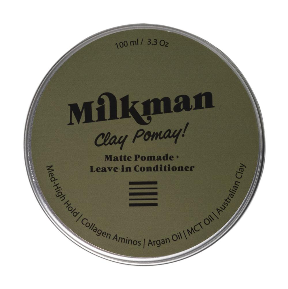 Milkman Clay Pomay Matte Pomade and Leave-in Conditioner