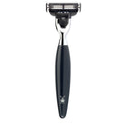 Muhle Kosmo Razor with Black Resin Handle - Compatible with MACH3 cartridge razors