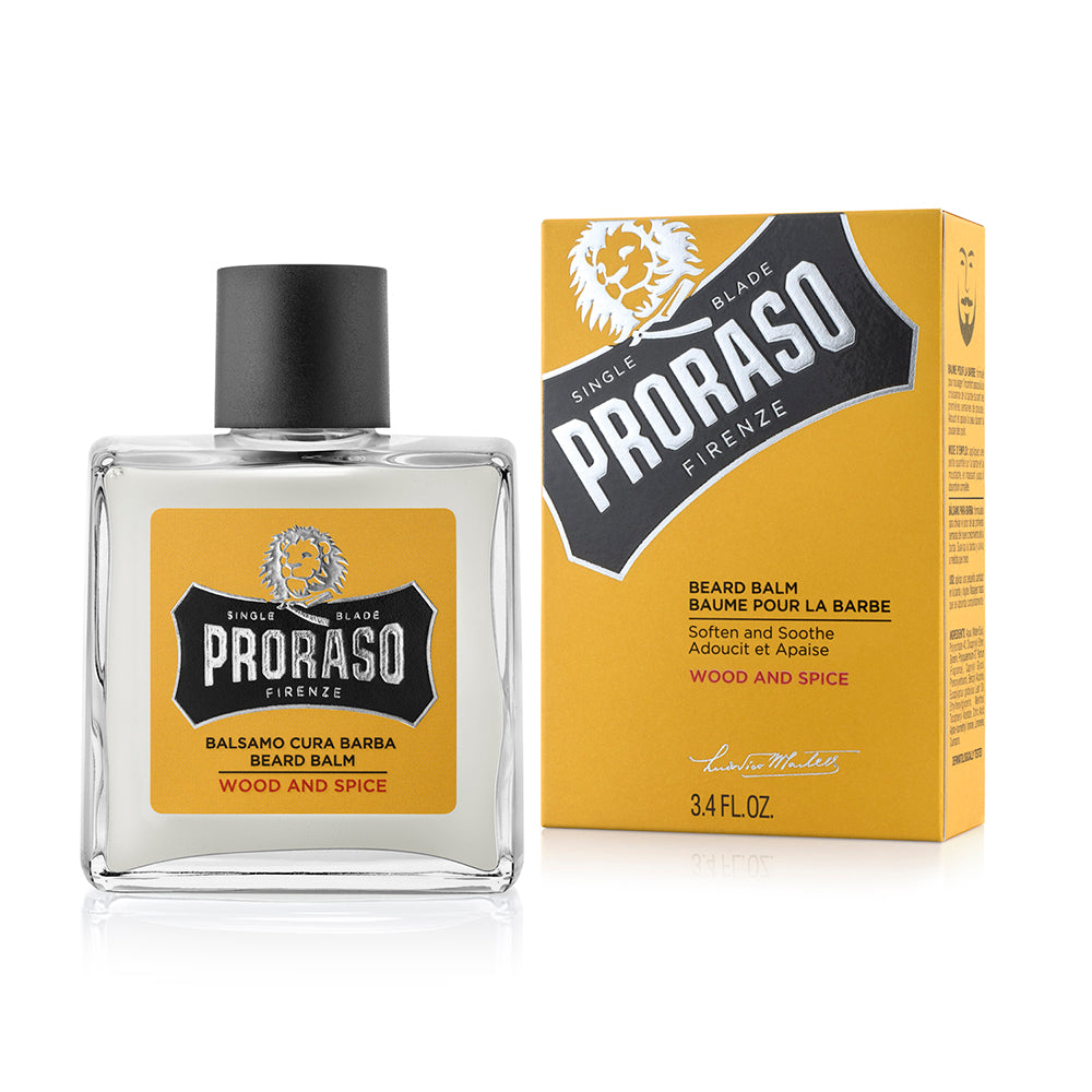 Proraso Wood & Spice Beard Balm 100ml for new and short beards