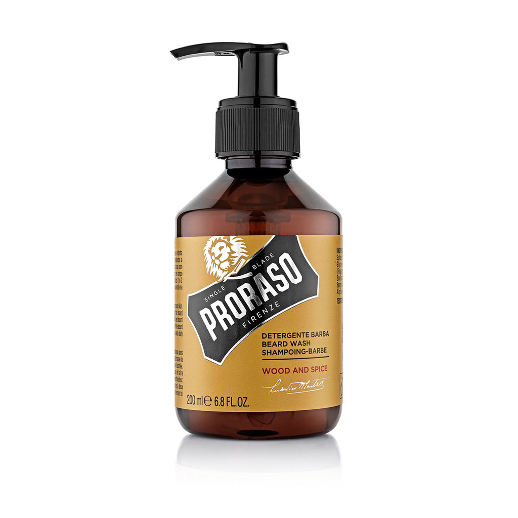 Proraso Beard Wash 200ml with Wood & Spice fragrance