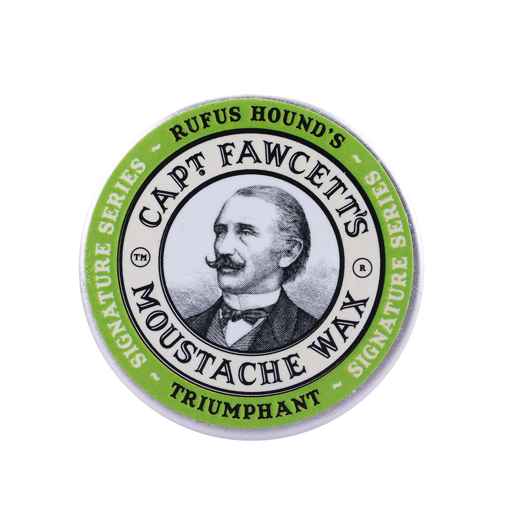 Captain Fawcett Triumphant Moustache Wax 15ml in the Rufus Hound Signature Series