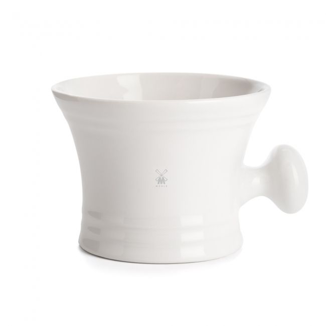 Mulhe Porcelain Shaving Mug in White suitable for all shaving soaps