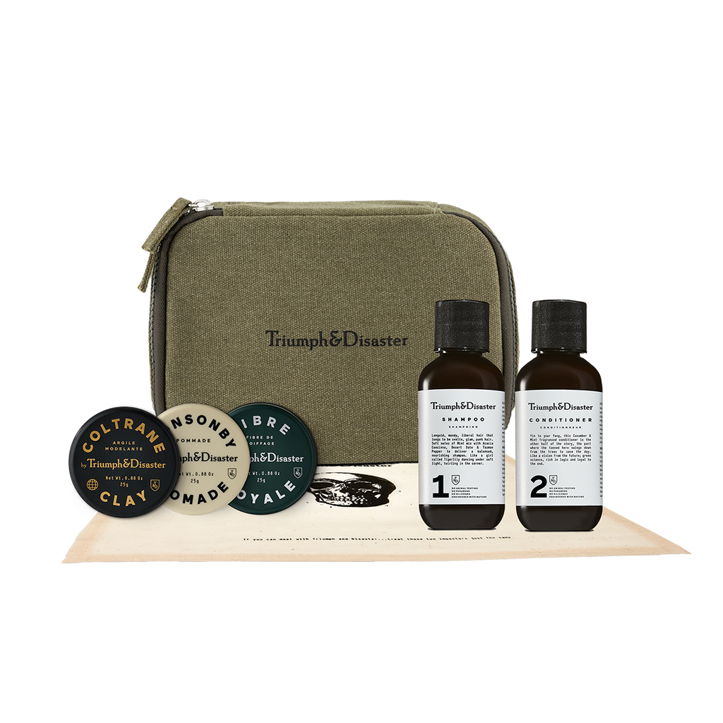 triumph and disaster haircare travel set