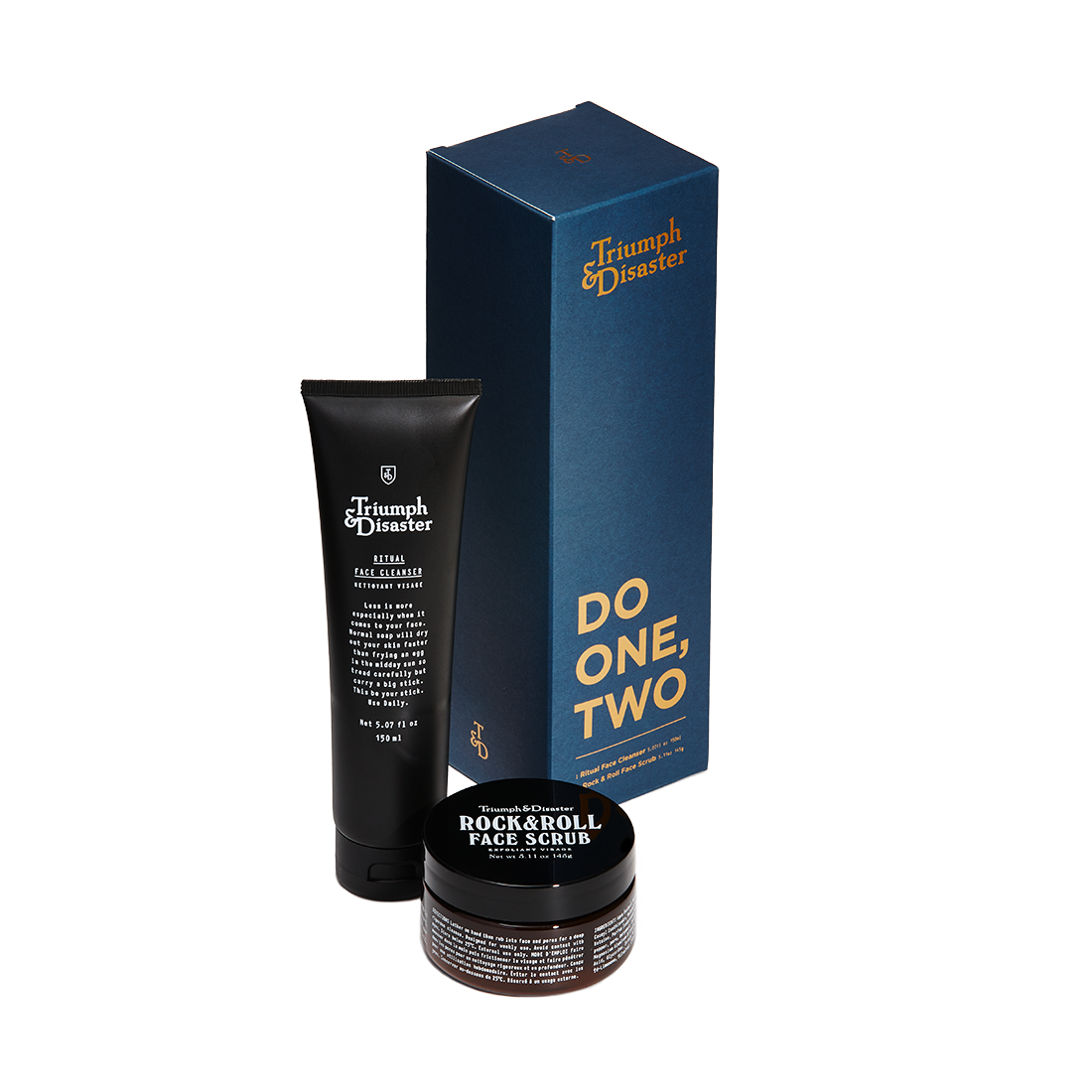 Triumph & Disaster Do One Two Kit with Face Cleanser and Face Scrub for men
