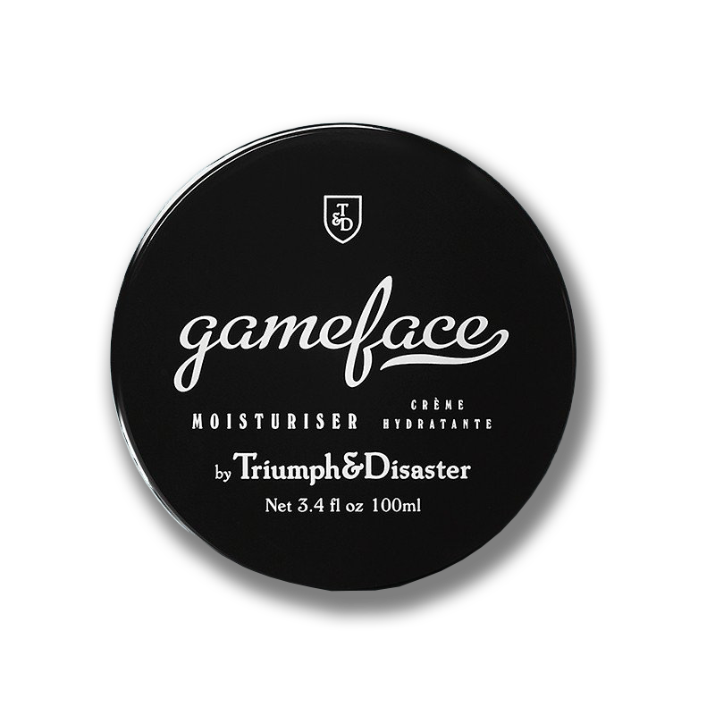 gameface moisturiser jar from triumph and disaster