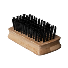 Milkman Grooming Co Military Beard Brush with Bamboo handle and nylon bristles providing a medium stiffness