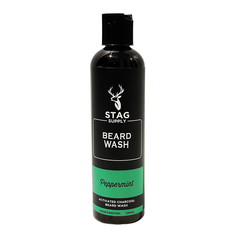 Stag Supply Peppermint Activated Charcoal Beard Wash