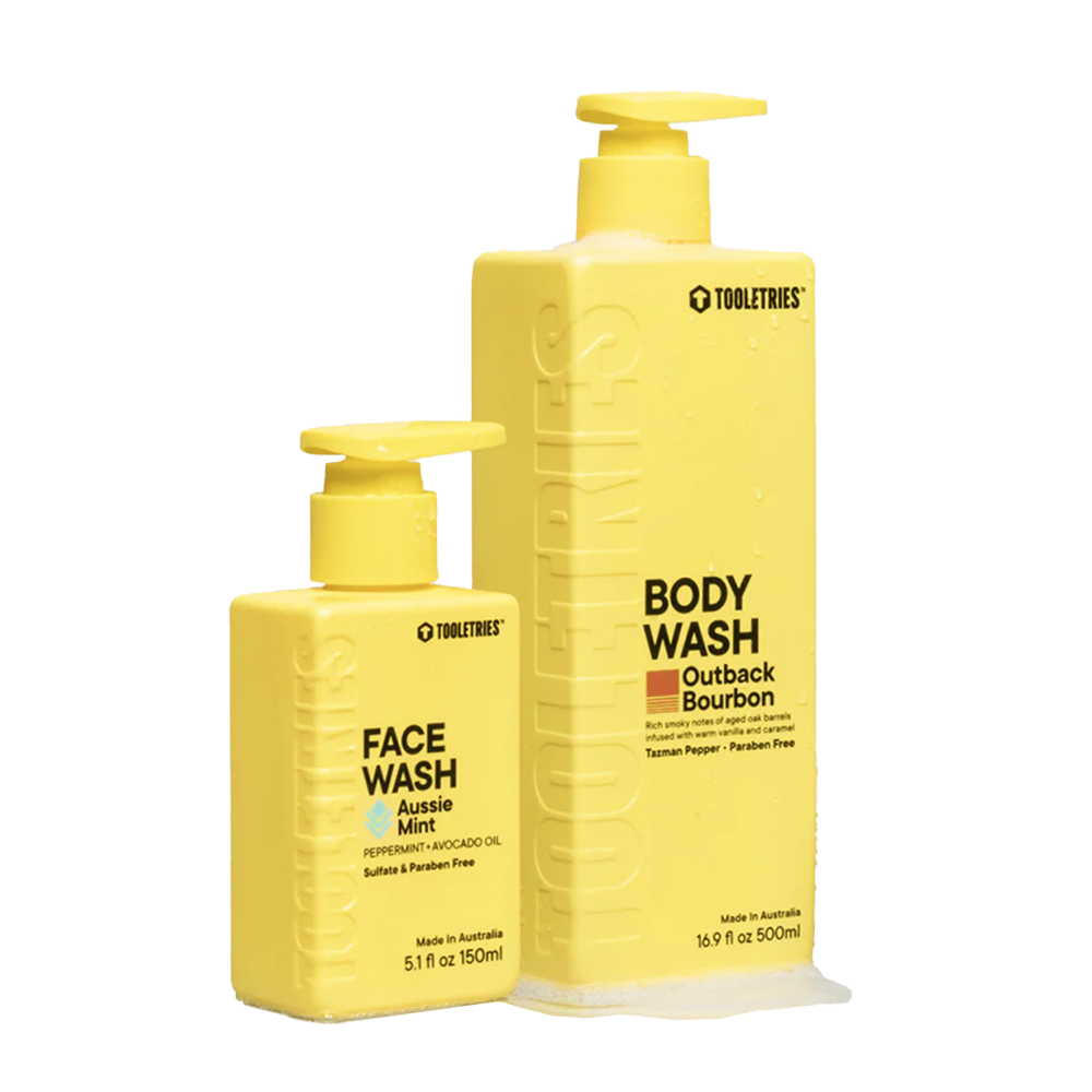 Tooletries Face Washand Body Wash Duo Kit