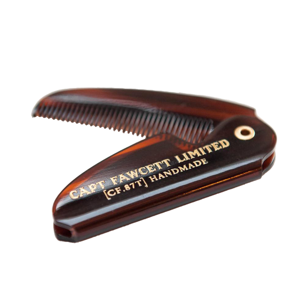 Captain Fawcett Folding Pocket Moustache Comb