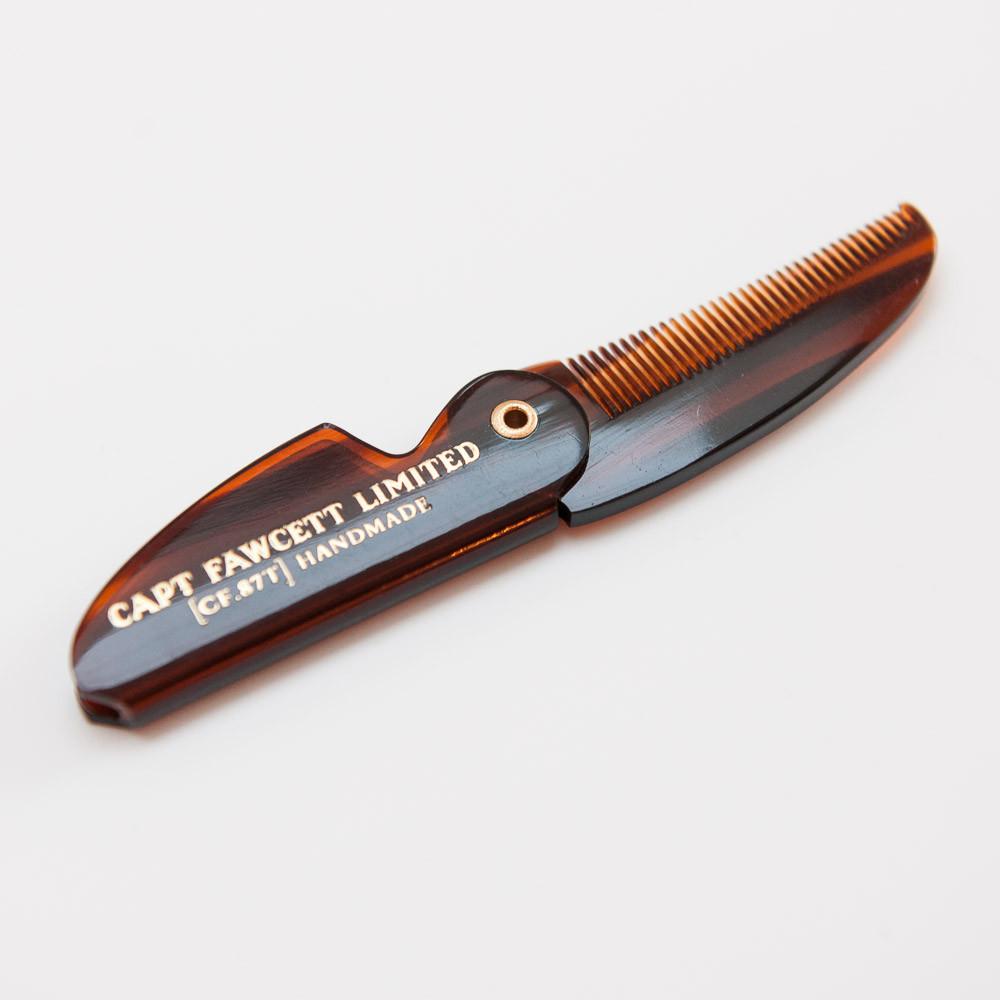 foldable moustache comb