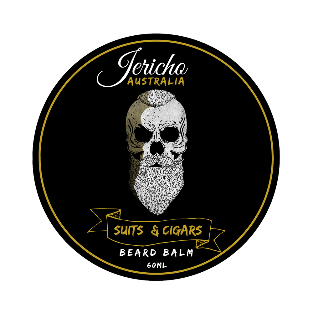 Jericho Australia Suits & Cigars Beard Balm in 60ml jar