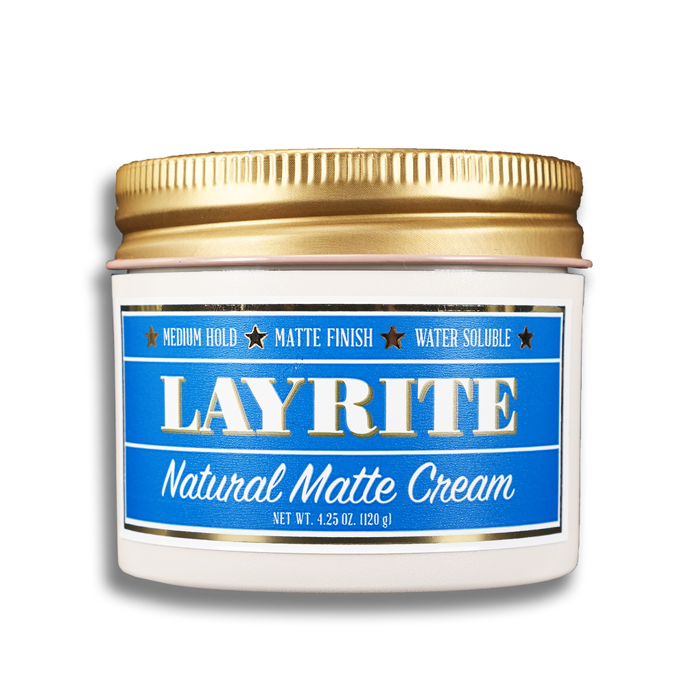 Layrite Natural Matte Cream 120g - Styling cream with matte finish for mens hair