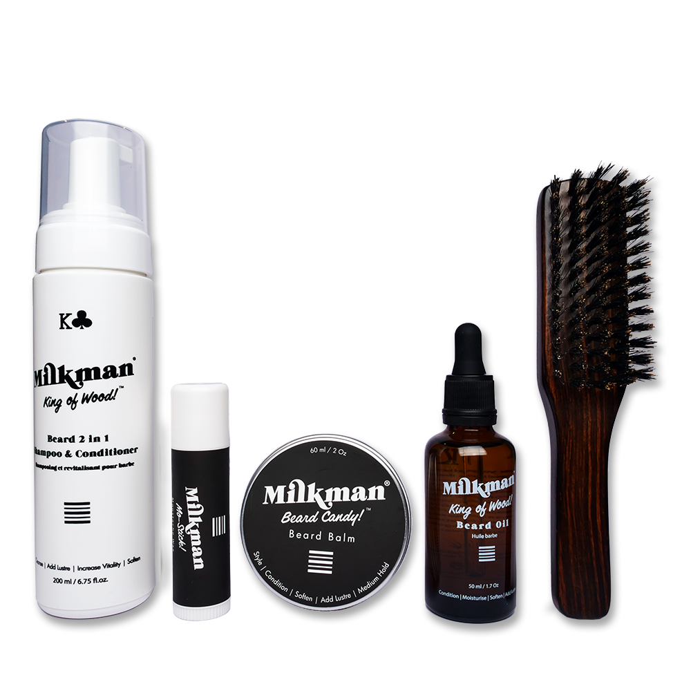 Milkman Grooming Co King of Wood Beard Bundle