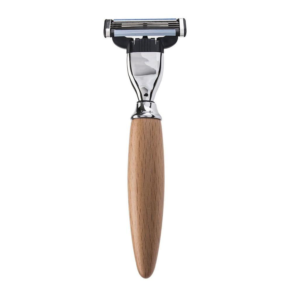 Milkman Grooming MACH 3 Razor with Beechwood handle