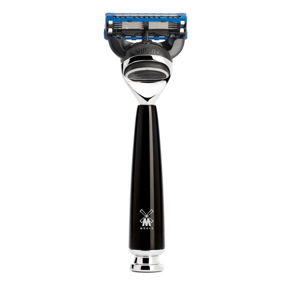 Muhle Rytmo Fusion 5 Blade Razor with Black Resin Handle