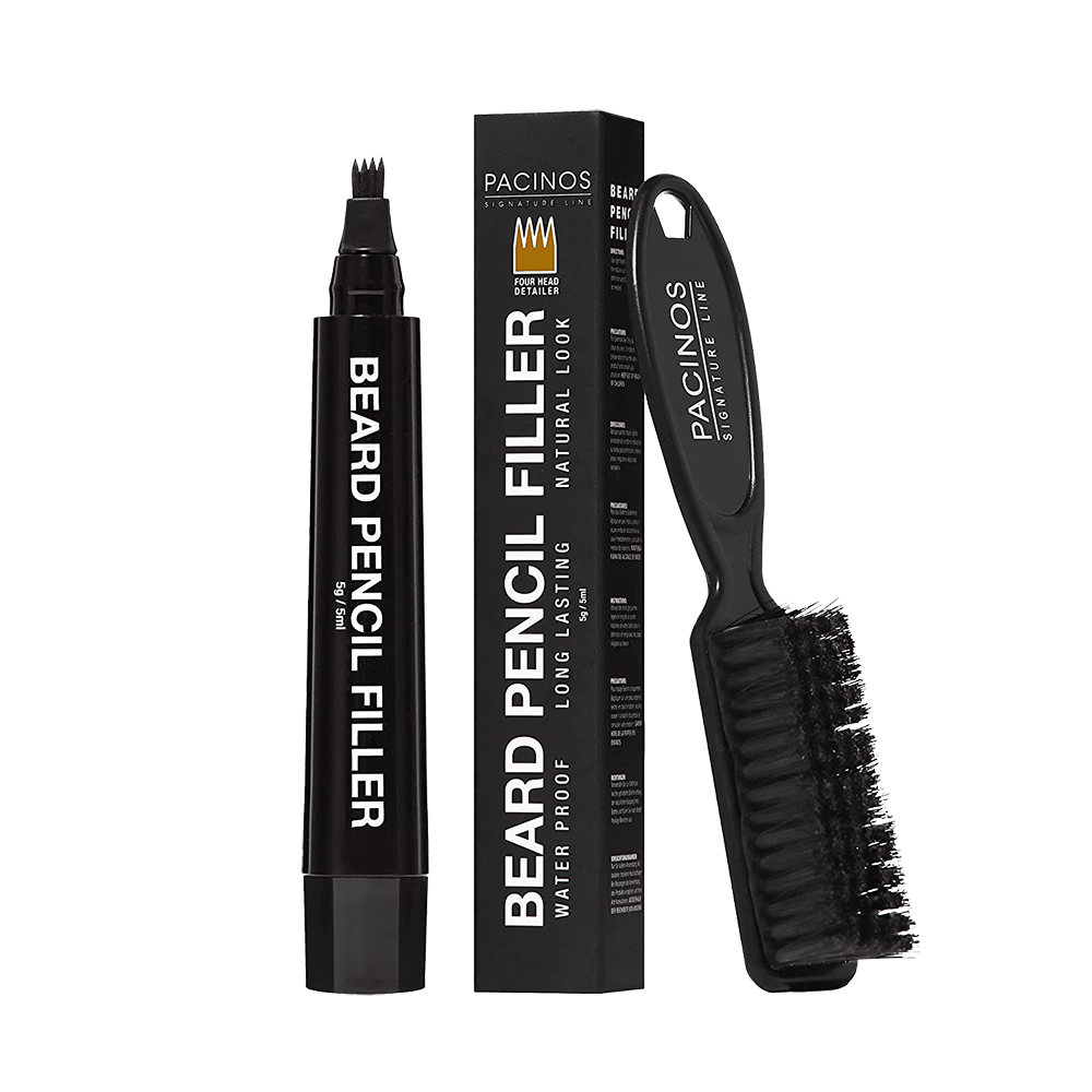 Pacinos Beard Pencil Filler & Soft Bristle Brush