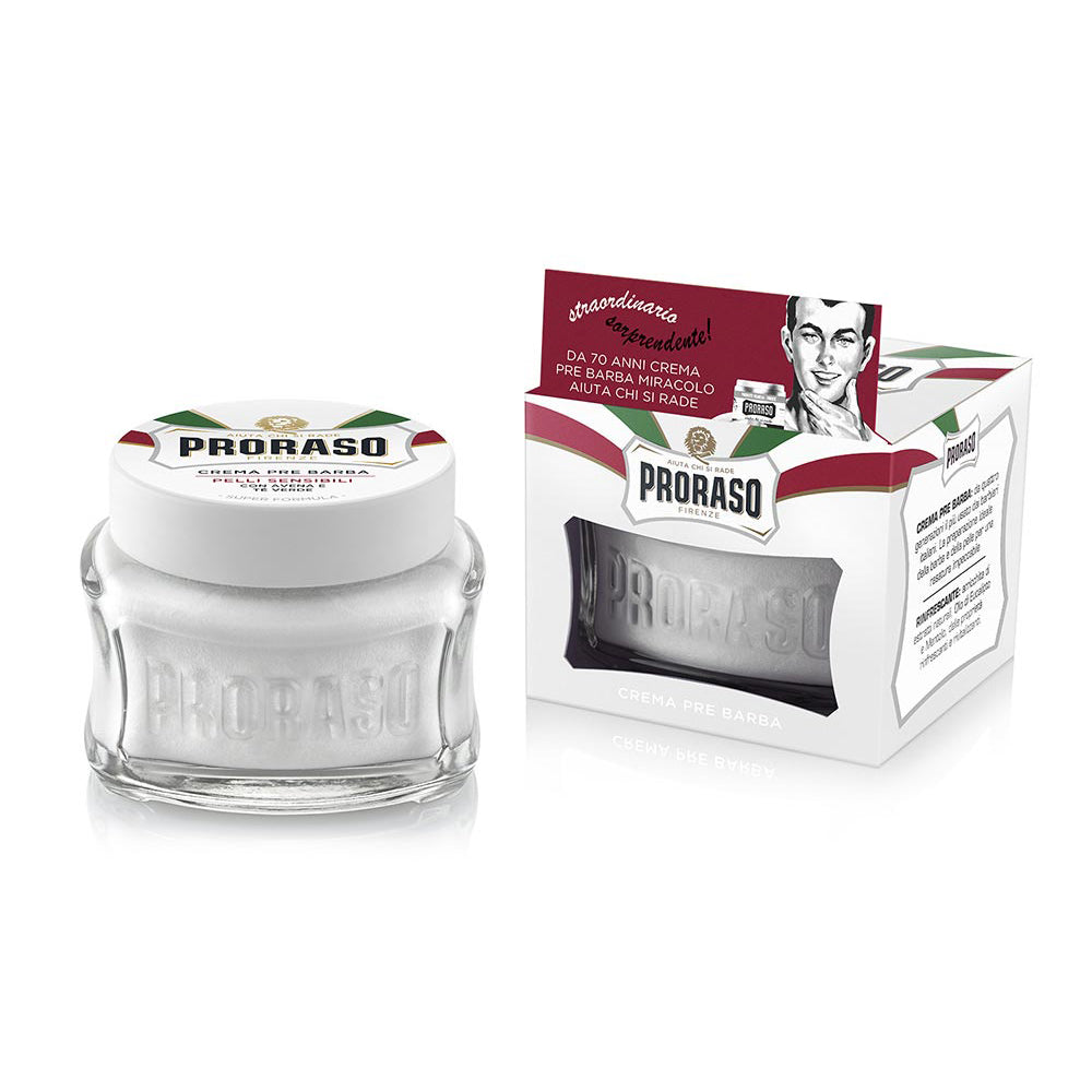 Proraso Sensitive Pre-Shave Cream with Oatmeal & Green Tea for sensitive skin
