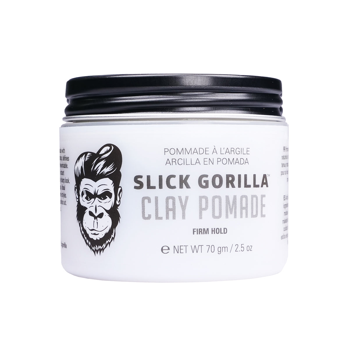 Slick Gorilla Clay Pomade 70g for a firm hold and low shine finish to mens hair style