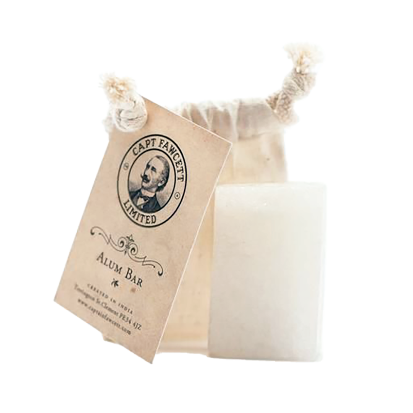 Captain Fawcett Alum Bar for calming and cooling the skin post shave